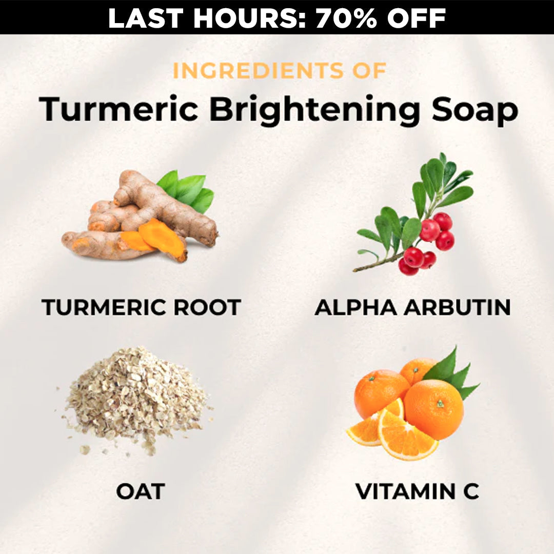 BrightSkin™ - Turmeric Brightening Soap (70% OFF)